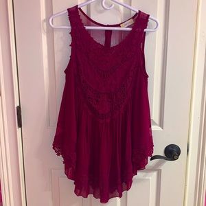 Sheer lace tank, M
